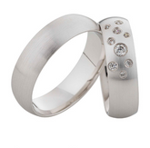 Linden Trauringe / Eheringe Aarau mit Diamanten - 776/777